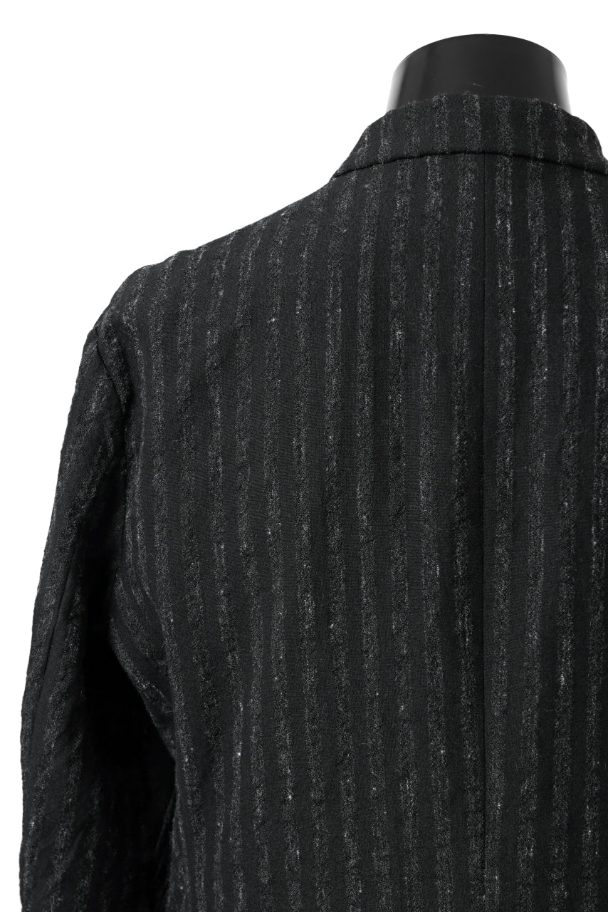 Load image into Gallery viewer, KLASICA HUNTS 10 BUTTONS DOLL BLAZER / LIGHT WEIGHT BLUR STRIPES (INK BLACK)