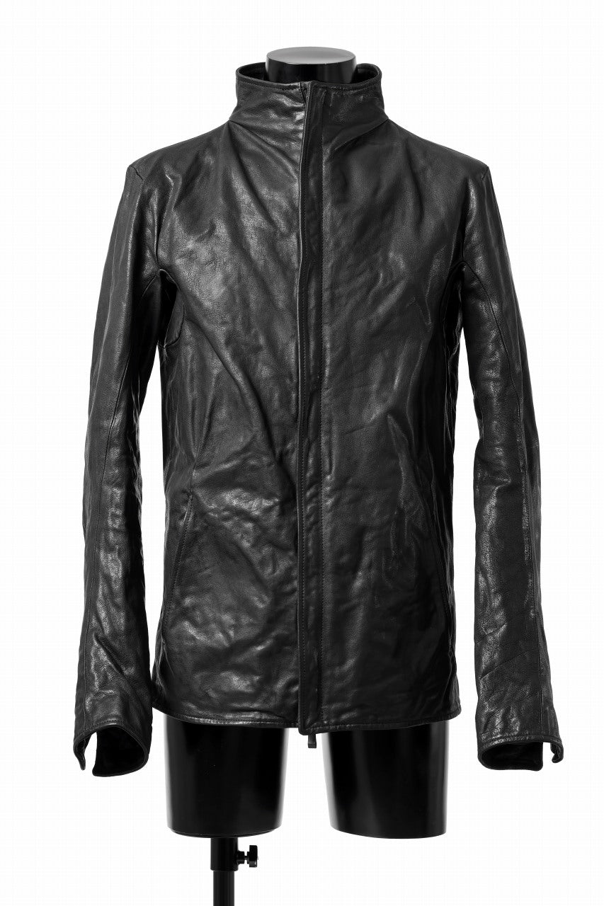 incarnation BUFFALO LEATHER HI COLLOR MOTO JACKET PMT-2 / OBJECT DYED (91NBK)