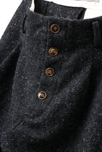 Load image into Gallery viewer, YUTA MATSUOKA wide taper cropped pants / british wool melton including kempi (charcoal gray)