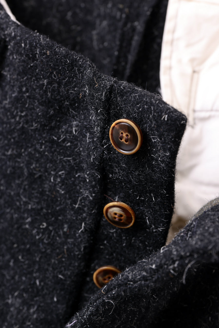 Load image into Gallery viewer, YUTA MATSUOKA wide taper cropped pants / british wool melton including kempi (charcoal gray)