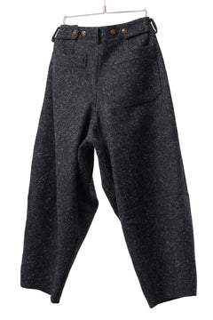 画像をギャラリービューアに読み込む, YUTA MATSUOKA wide taper cropped pants / british wool melton including kempi (charcoal gray)