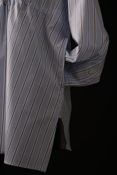 Load image into Gallery viewer, FACETASM ASSYMETRICAL BELTED STRIPE SHIRT (BLUE x WHITE)