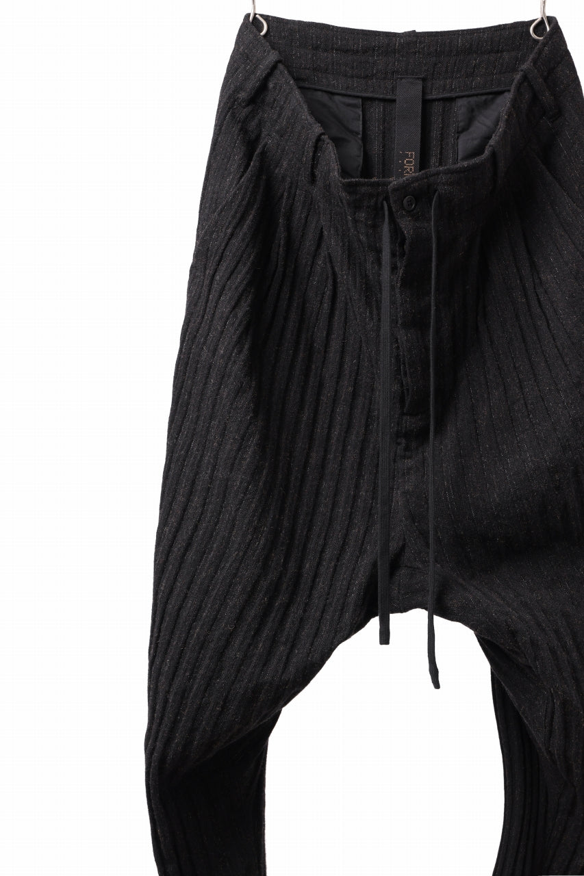 forme d'expression 2-Tucked Sarouel Pants (Black)