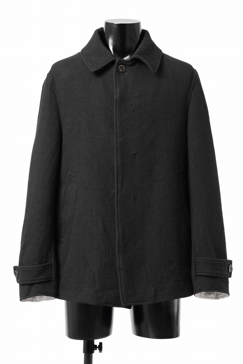 forme d'expression Hidden Plaquette Caban Short Coat (Black)の商品 