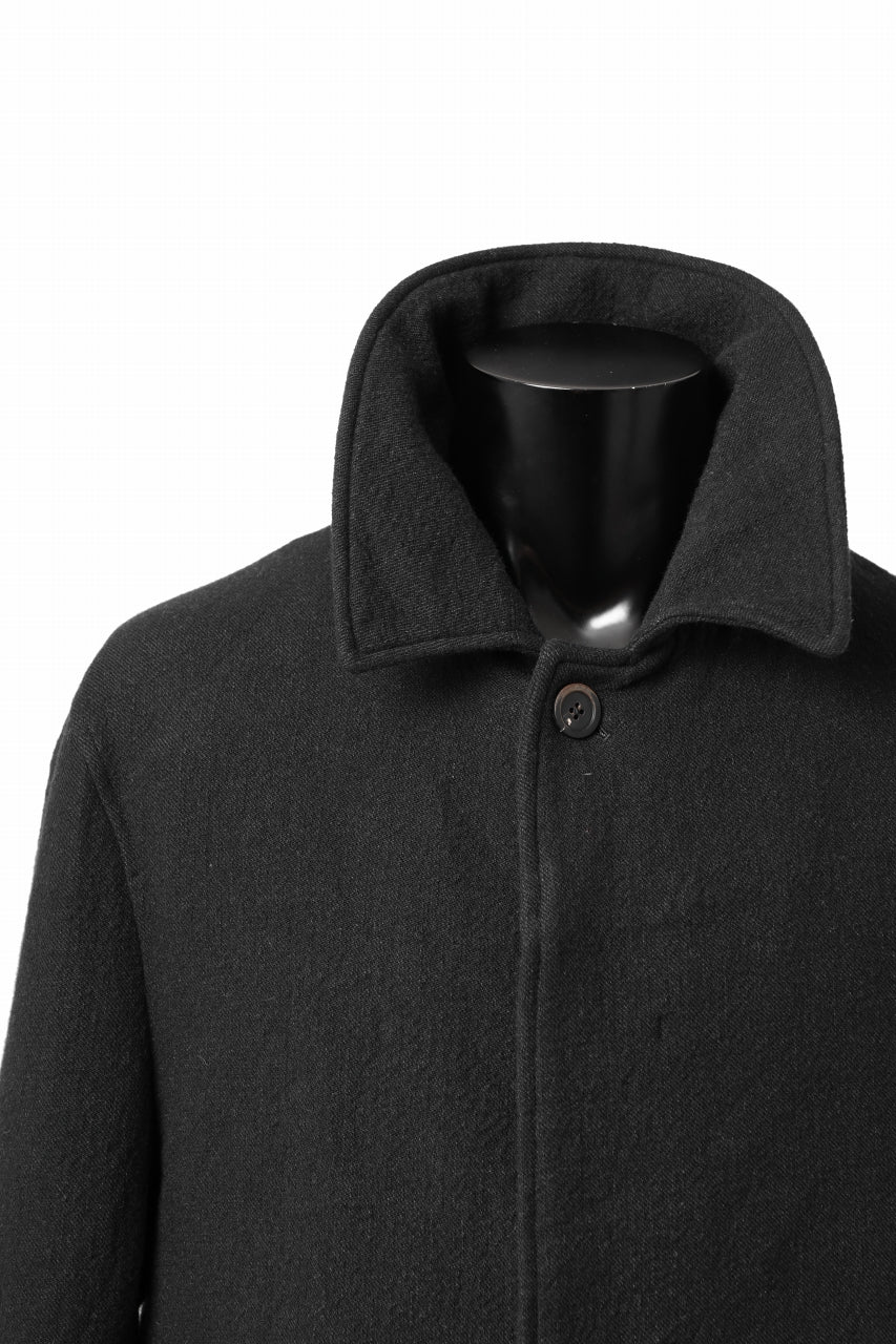 Load image into Gallery viewer, forme d&#39;expression Hidden Plaquette Caban Short Coat (Black)