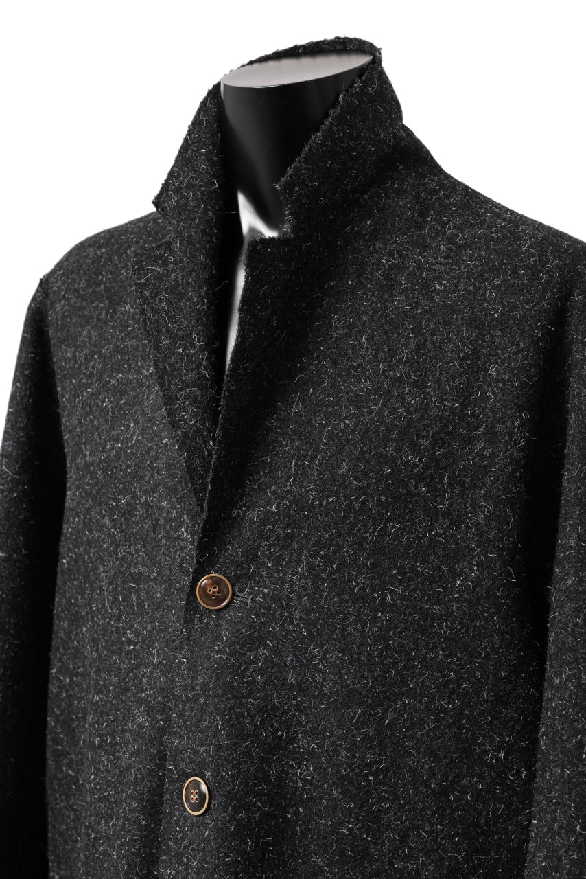 Load image into Gallery viewer, YUTA MATSUOKA jacket-coat / british wool melton including kempi (charcoal gray)