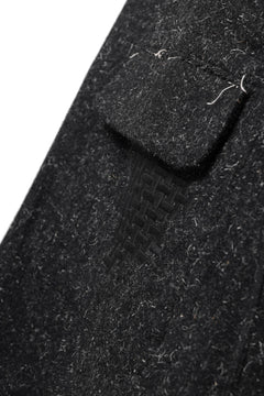 Load image into Gallery viewer, YUTA MATSUOKA jacket-coat / british wool melton including kempi (charcoal gray)