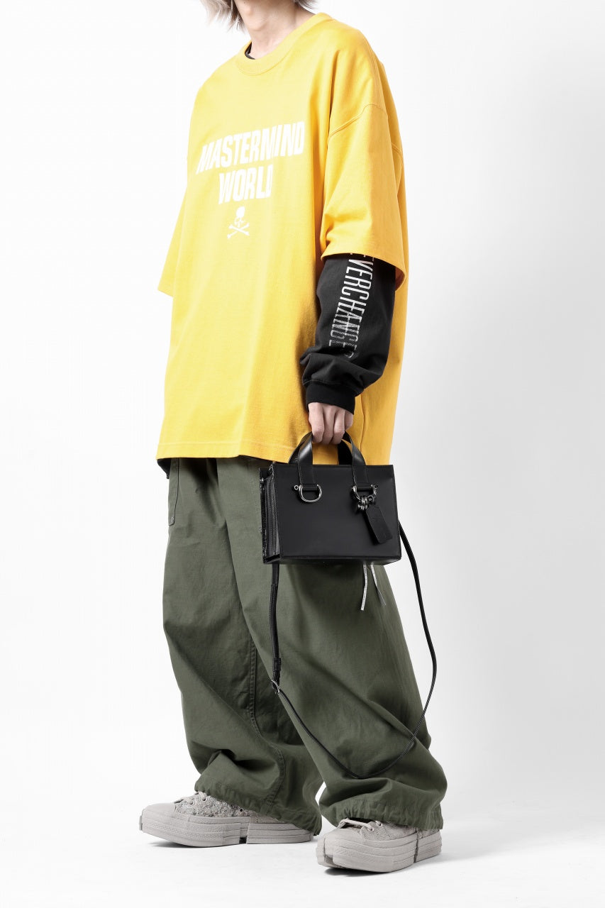 discord Yohji Yamamoto Zipper Tote Bag (Mini) / Cow Skin Leather (BLACK)