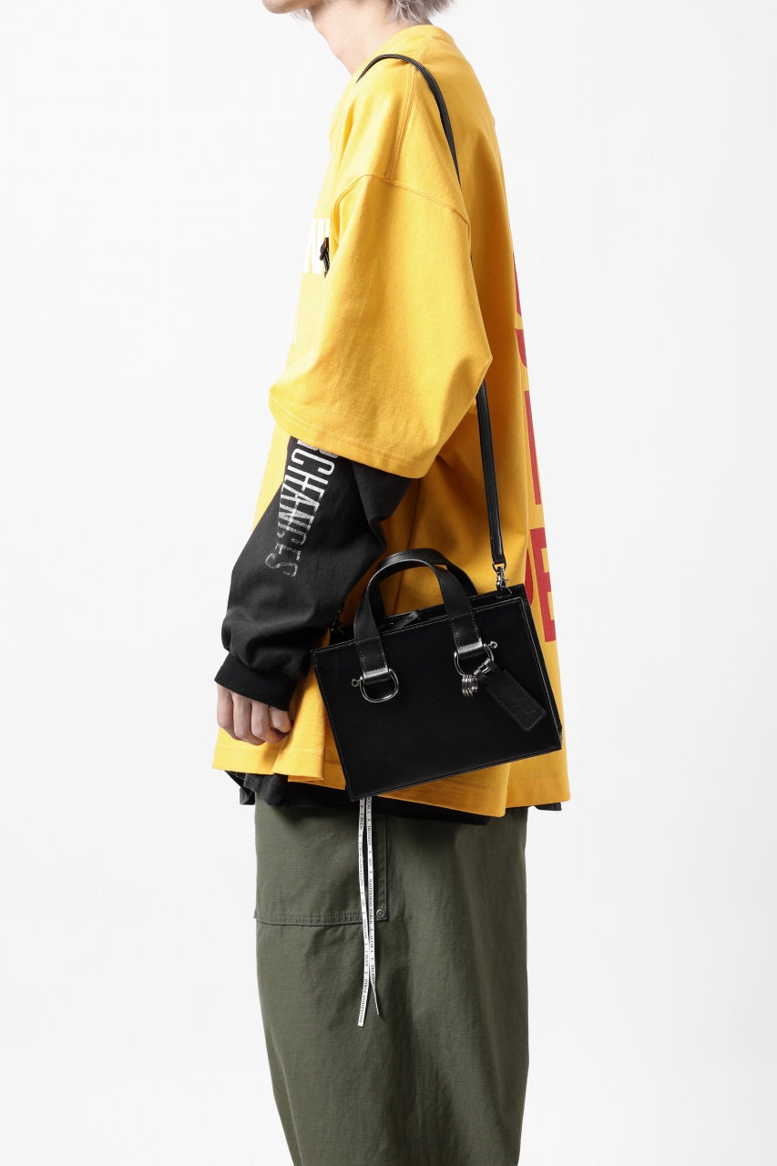 Load image into Gallery viewer, discord Yohji Yamamoto Zipper Tote Bag (Mini) / Cow Skin Leather (BLACK)