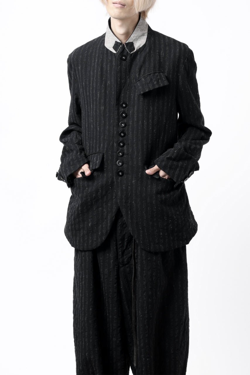 画像をギャラリービューアに読み込む, KLASICA HUNTS 10 BUTTONS DOLL BLAZER / LIGHT WEIGHT BLUR STRIPES (INK BLACK)