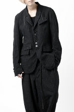 画像をギャラリービューアに読み込む, KLASICA HUNTS 10 BUTTONS DOLL BLAZER / LIGHT WEIGHT BLUR STRIPES (INK BLACK)