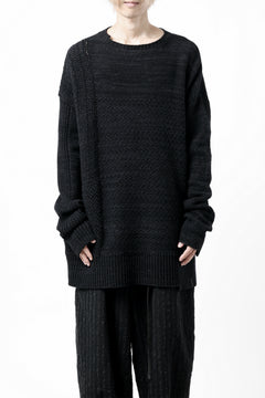 Load image into Gallery viewer, KLASICA TRANSIT RELAX FIT KNIT SWEATER / HAND FLAME 3PLY SUPER FINE MELINO 7G (SHADOW)