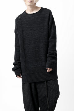 Load image into Gallery viewer, KLASICA TRANSIT RELAX FIT KNIT SWEATER / HAND FLAME 3PLY SUPER FINE MELINO 7G (SHADOW)