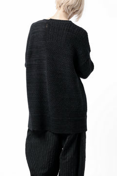 Load image into Gallery viewer, KLASICA TRANSIT RELAX FIT KNIT SWEATER / HAND FLAME 3PLY SUPER FINE MELINO 7G (SHADOW)