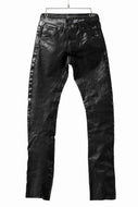 ISAMU KATAYAMA BACKLASH exclusive TIGHT STRAIGHT LEATHER PANTS / GARMENT DYED - ITALY SHOULDER (BLACK)