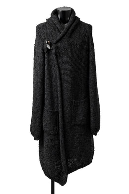 forme d'expression Knitted Robe Coatt (Black Melange)