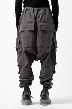 画像をギャラリービューアに読み込む, A.F ARTEFACT ZIPPER SARROUEL CARGO PANTS / COTTON SWEAT (GREY)