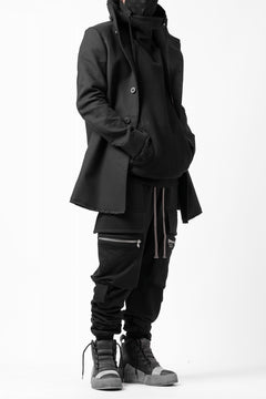 画像をギャラリービューアに読み込む, A.F ARTEFACT ZIPPER SARROUEL CARGO PANTS / COTTON SWEAT (BLACK)