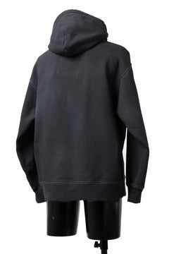 Load image into Gallery viewer, DEFORMATER.® THREE PROCESSING SWEAT HOODIE - DYED/BIO/FROST EFFECT (VINTAGE BLACK)