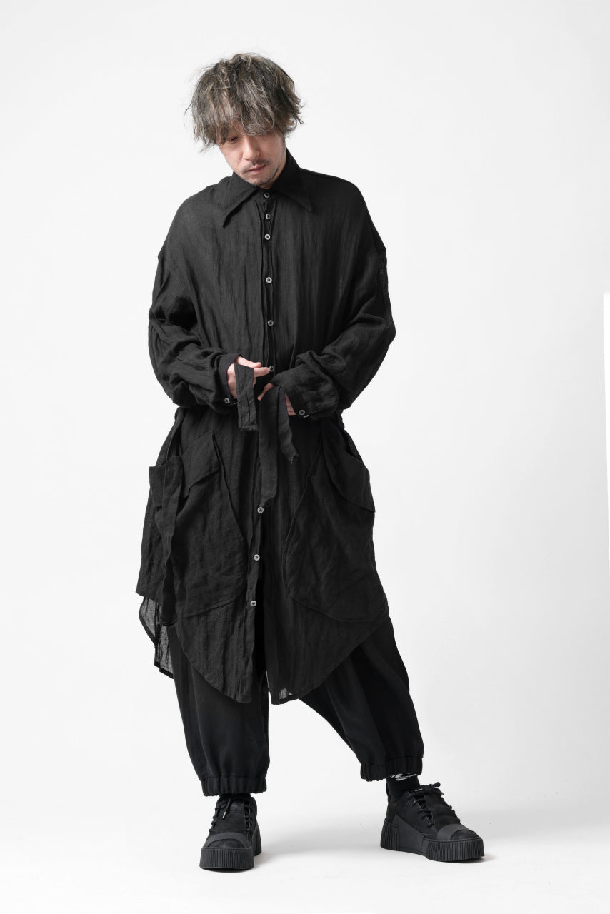 画像をギャラリービューアに読み込む, SOSNOVSKA BELTS PATH LONG SHIRT (BLACK)