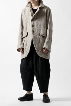 Load image into Gallery viewer, YUTA MATSUOKA semi-double jacket / knot yarn wool linen (ecru)