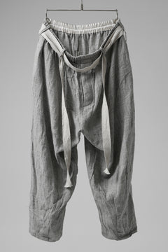 画像をギャラリービューアに読み込む, YUTA MATSUOKA exclusive easy darts pants / dead stock slab linen (light grey)