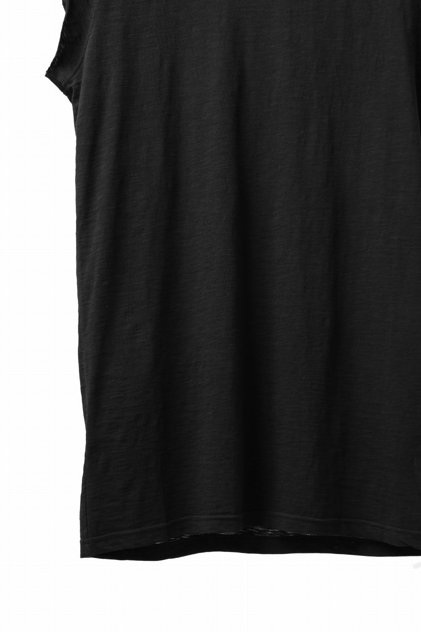 画像をギャラリービューアに読み込む, A.F ARTEFACT FRENCH SLEEVE TANK TOP / SLAB JERSEY (BLACK)