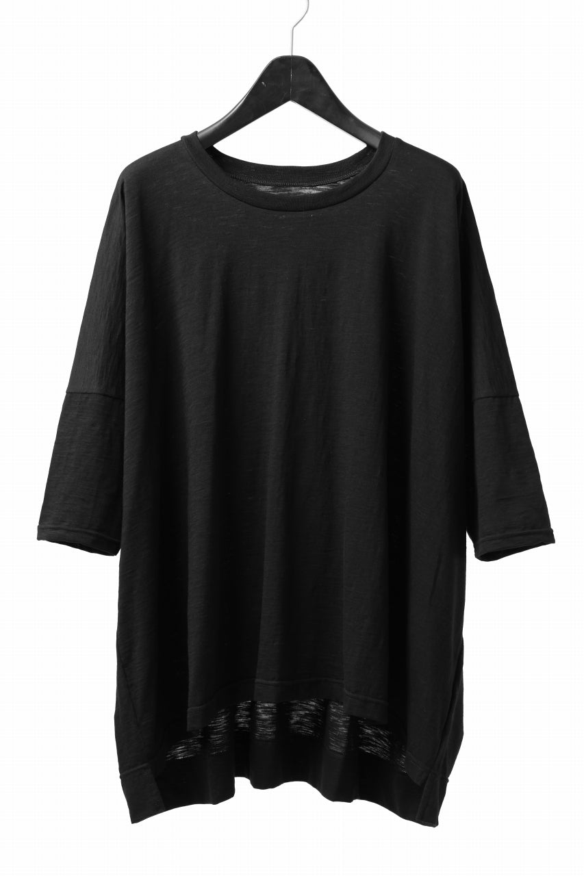 A.F ARTEFACT OVER SIZED DOLMAN TEE / SLAB JERSEY (BLACK)の