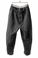 YUTA MATSUOKA exclusive easy darts pants / high-density linen jp paper (bincho ink black)