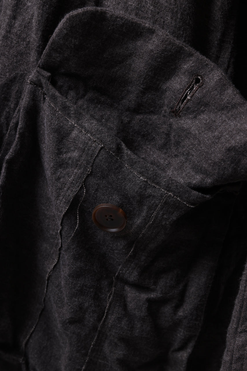 画像をギャラリービューアに読み込む, YUTA MATSUOKA work shirt jacket / brushed linen canvas (brown)