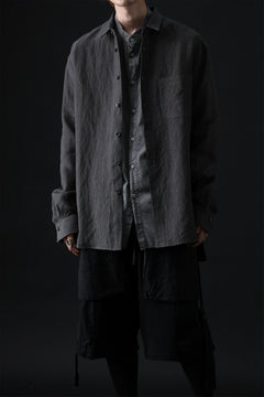 Load image into Gallery viewer, daub SHORT SLEEVE SHIRT / COLD DYED ORGANIC COTTON (GREY)
