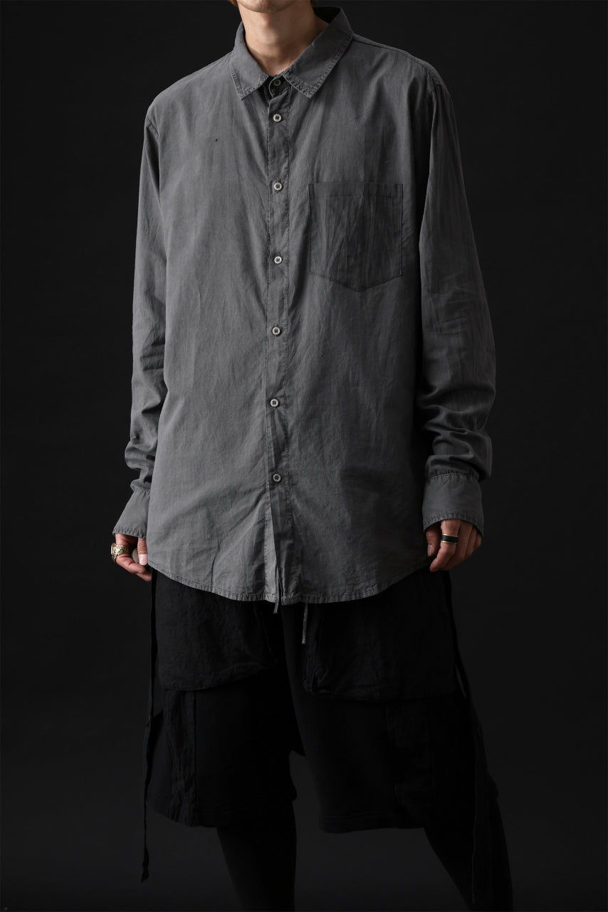 画像をギャラリービューアに読み込む, daub DYEING PLAIN SHIRT / ORGANIC COTTON (GREY)