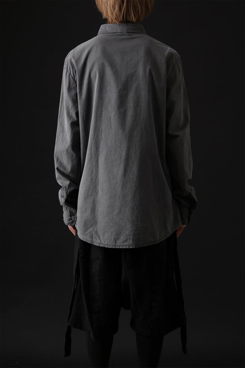 daub DYEING PLAIN SHIRT / ORGANIC COTTON (GREY)