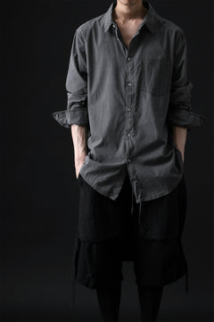 画像をギャラリービューアに読み込む, daub DYEING PLAIN SHIRT / ORGANIC COTTON (GREY)