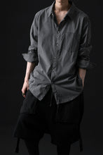 画像をギャラリービューアに読み込む, daub DYEING PLAIN SHIRT / ORGANIC COTTON (GREY)