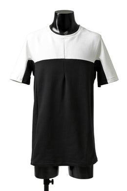 incarnation ARCH SHORT SLEEVE TOPS / ELASTIC F.TERRY (WHITE x BLACK)