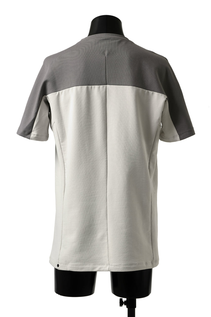 画像をギャラリービューアに読み込む, incarnation ARCH SHORT SLEEVE TOPS / ELASTIC F.TERRY (GREY x LIGHT GREY)