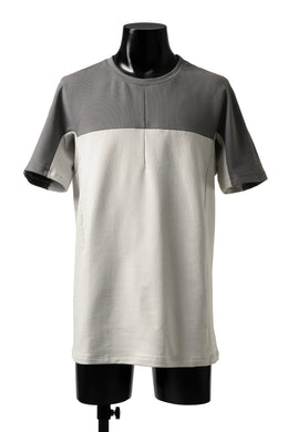 incarnation ARCH SHORT SLEEVE TOPS / ELASTIC F.TERRY (GREY x LIGHT GREY)