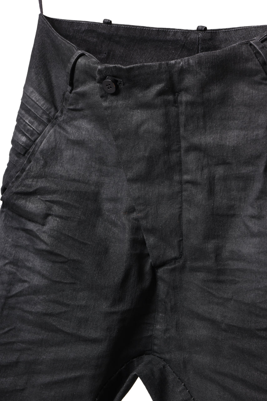 masnada BAGGY JEANS / REPURPOSED STRETCH (BLACK HAND SMEARED RESIN)