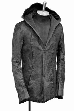 画像をギャラリービューアに読み込む, N/07 jacket hooded c/li slub twill fabric sumi dyed (SUMI BLACK)