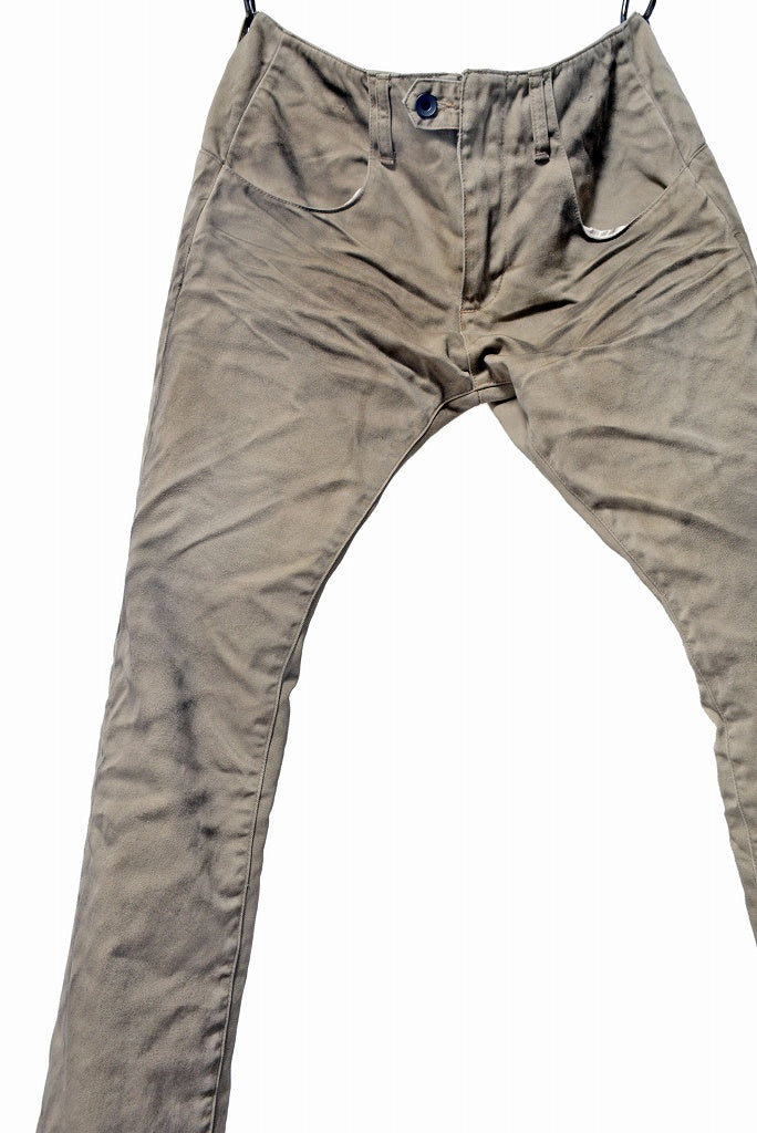 N/07 chinocloth pant 3dimention / oiled craft (OILED BEIGE)