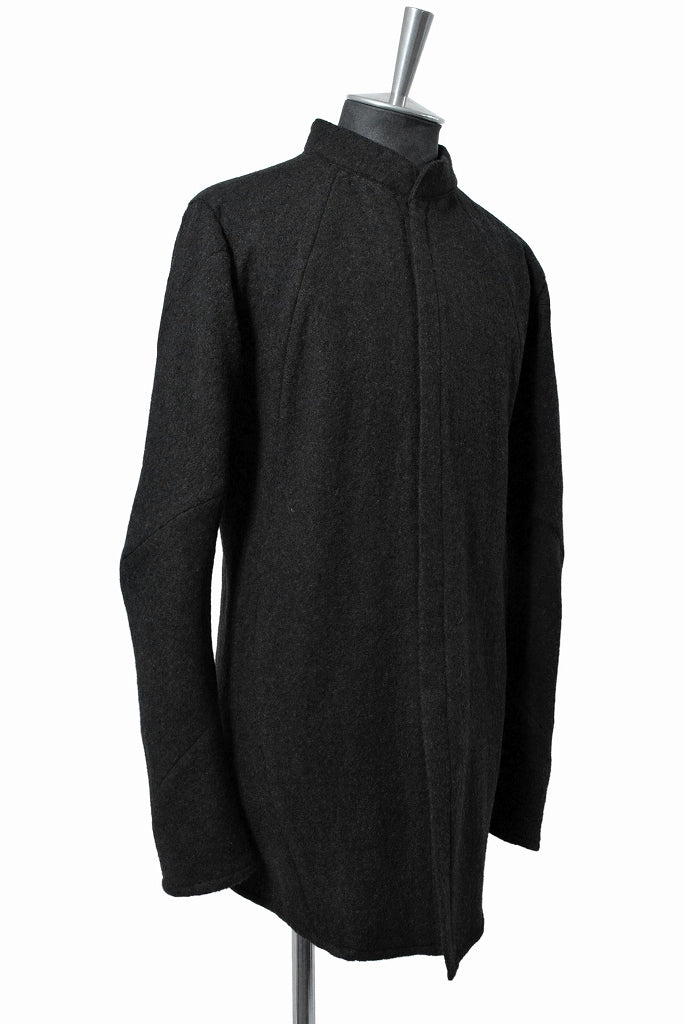 N/07 full　the wool middle shirt "munditiei" (BLACK)