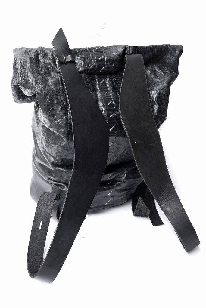 ISAAC SELLAM ”Barda Amnesiqe” calfskin backpack (PLOMB)