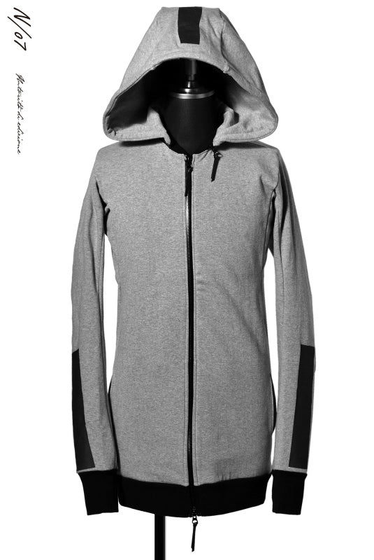 N/07 RUBBERIZED HOODIE JACKET / HYPER STRETCH SWEAT (GREY)