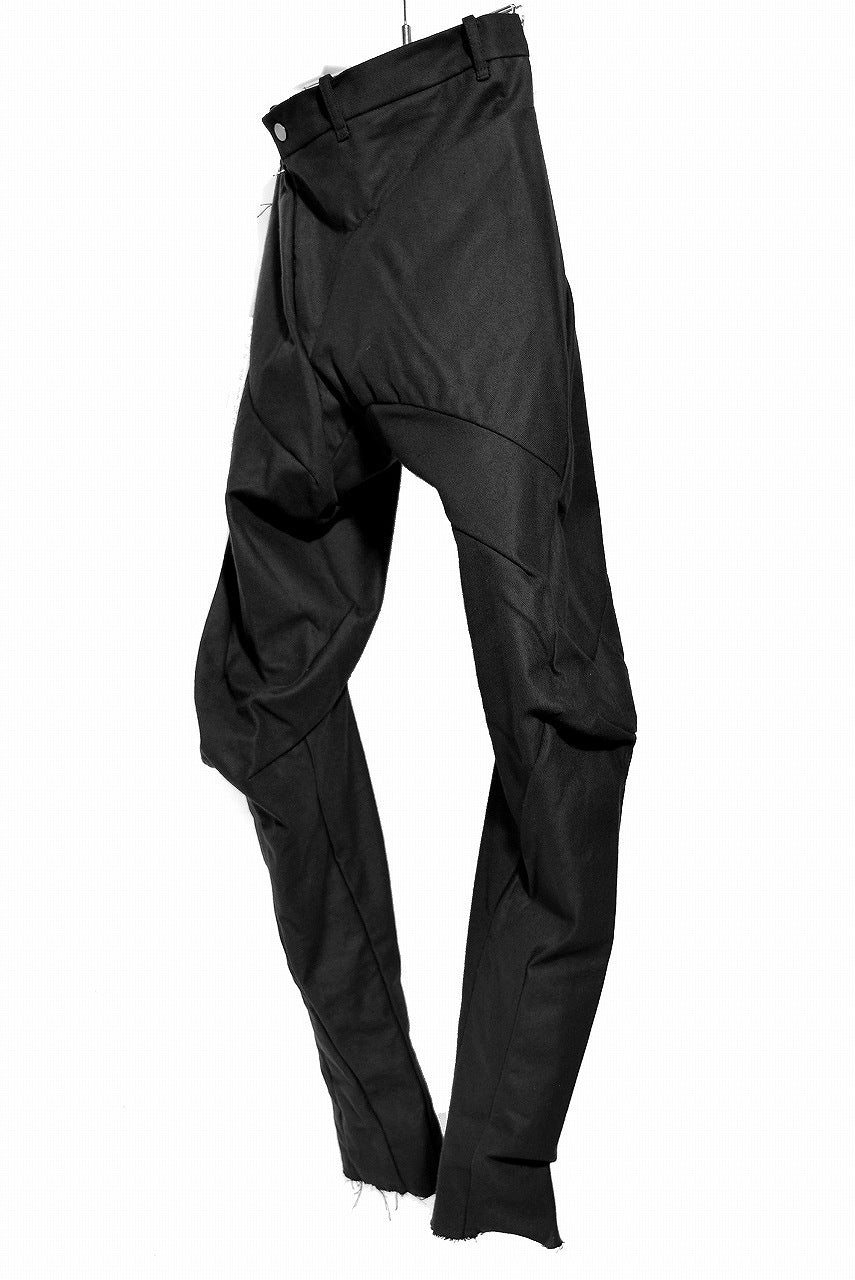 Load image into Gallery viewer, LEON EMANUEL BLANCK DISTORTION COTTON TWILL LONG PANTS (BLACK)