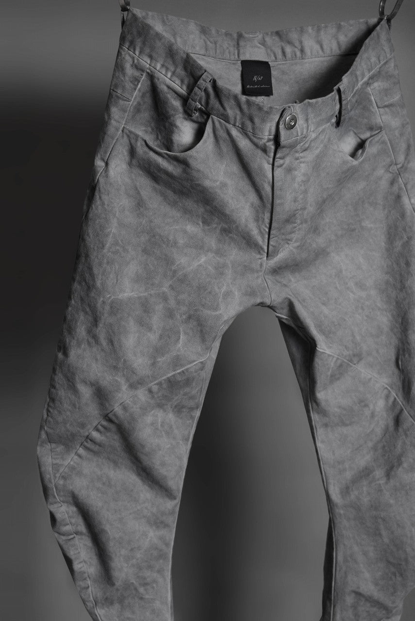 N/07  PUCKERING / COLD DYE ANATOMY PANT (BLACK)