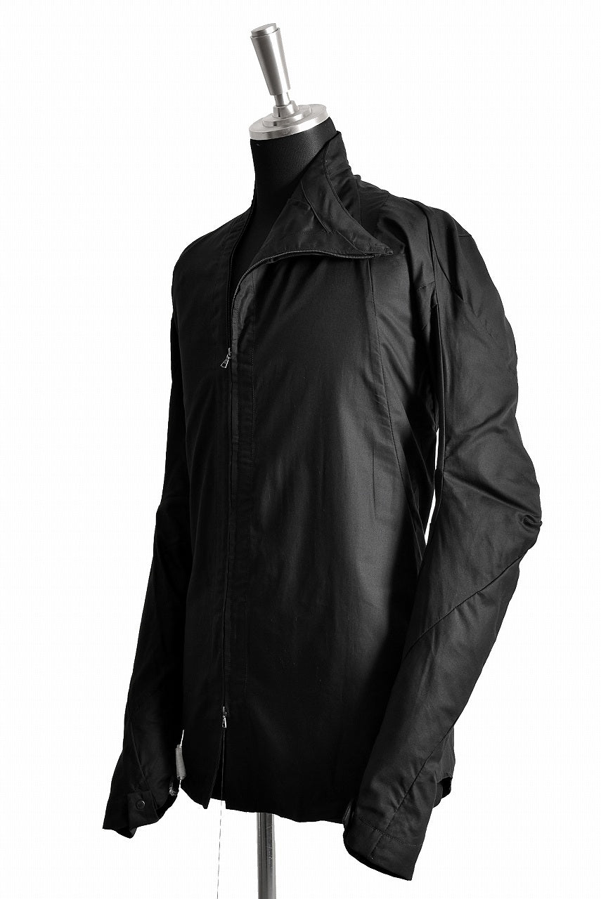 LEON EMANUEL BLANCK DISTORTION SHIRT JACKET / DRY WAX COATING (BLACK)
