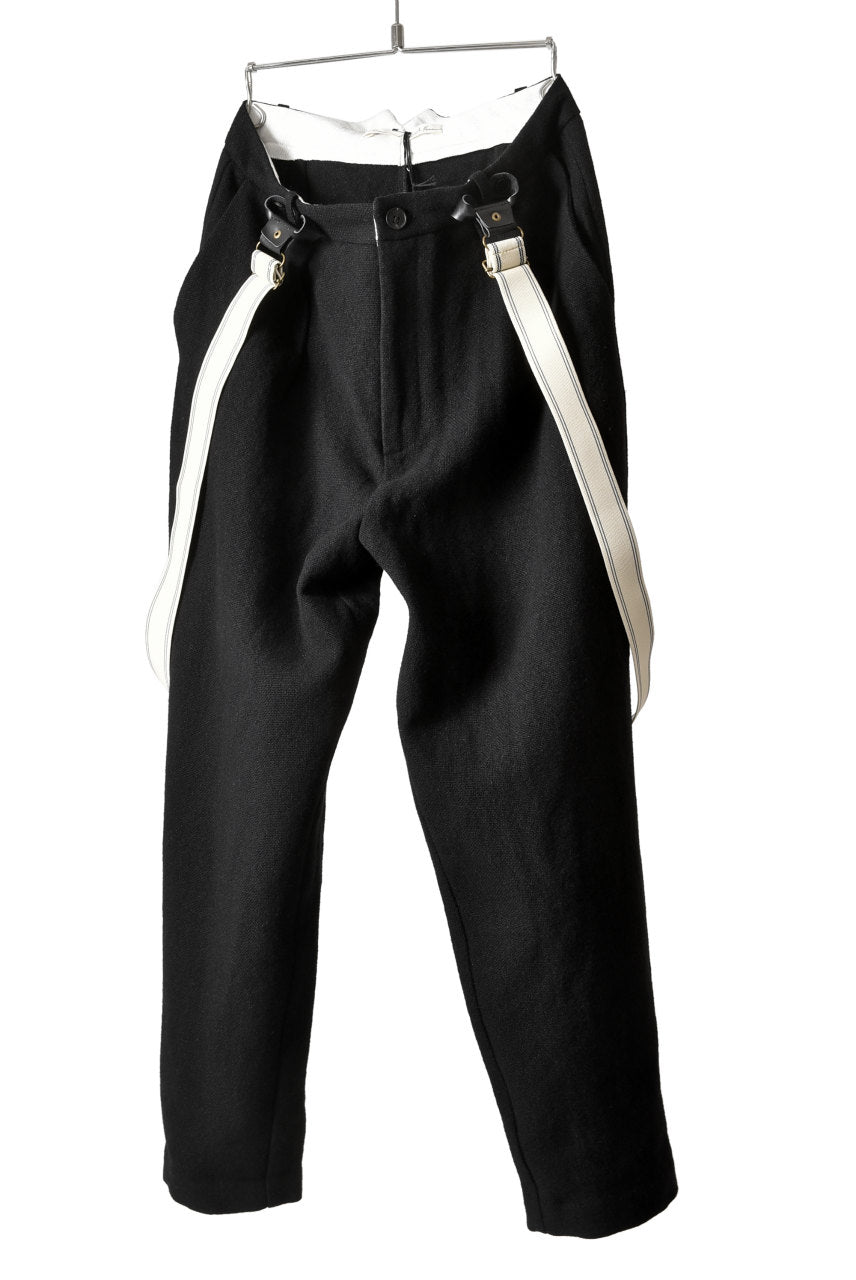 Aleksandr Manamis WOOL/LINEN WOVEN TAILORED PANT with SUSPENDERS