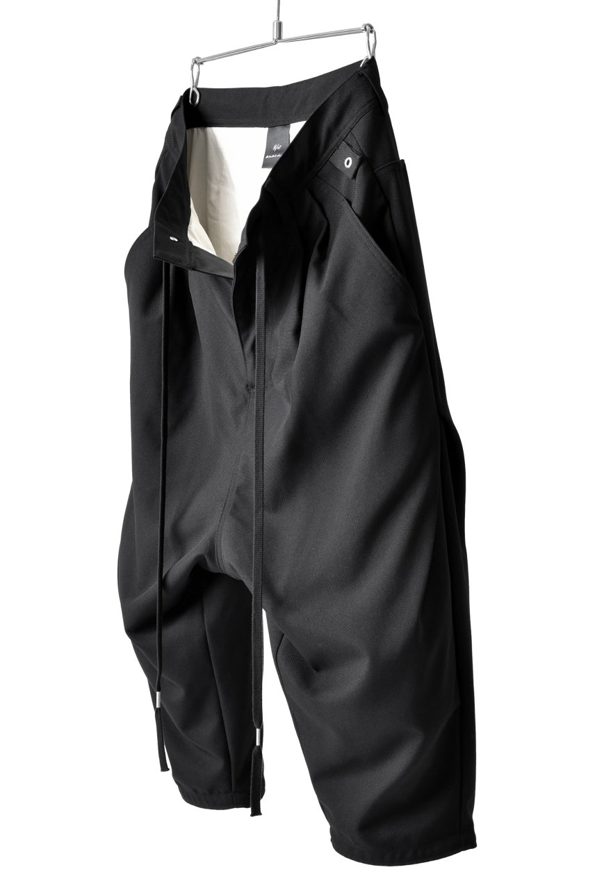 N/07 exclusive Three Dimensional Wide Pants Tuck/Dart Detail (BLACK)