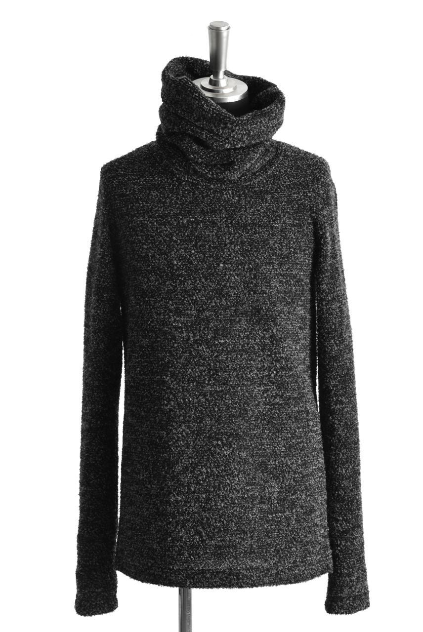 A.F ARTEFACT exclusive LOOPKNIT HIGHNECK TOP (BLACK×GREY)